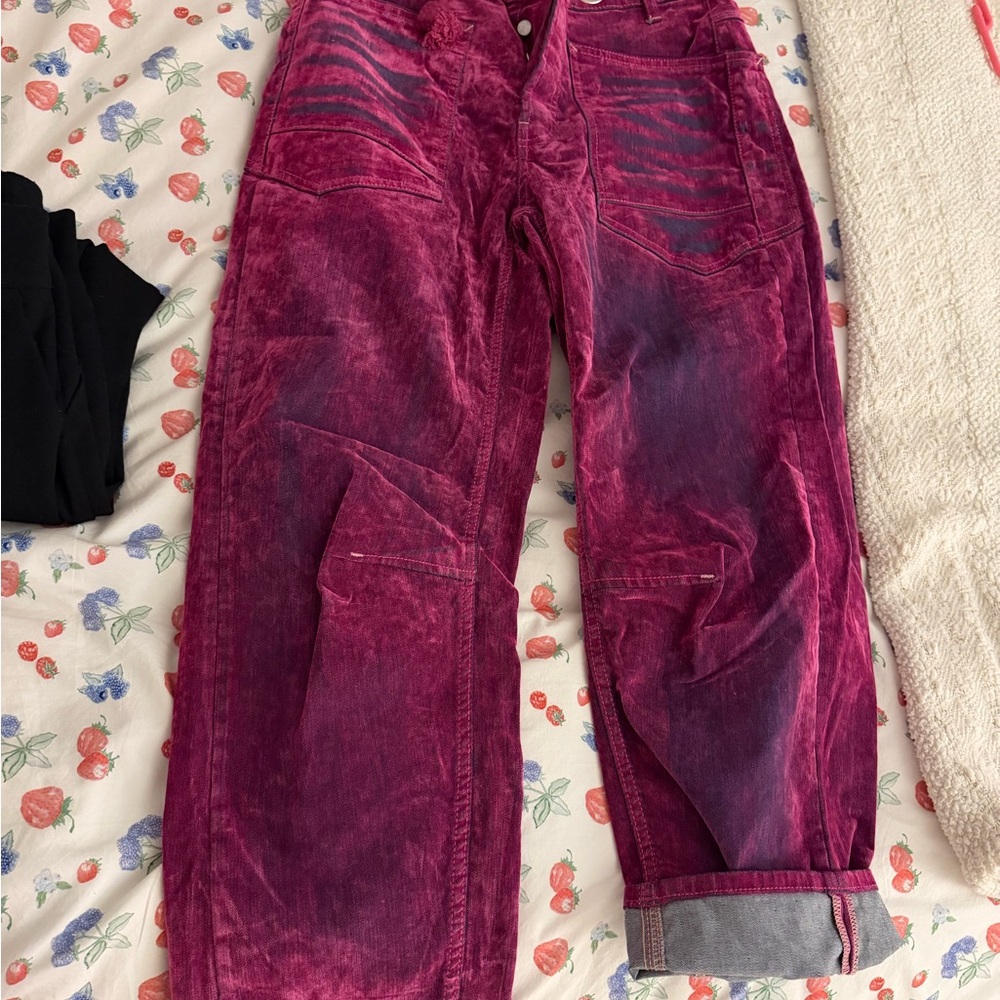 We The Free Magenta Corduroy Pants